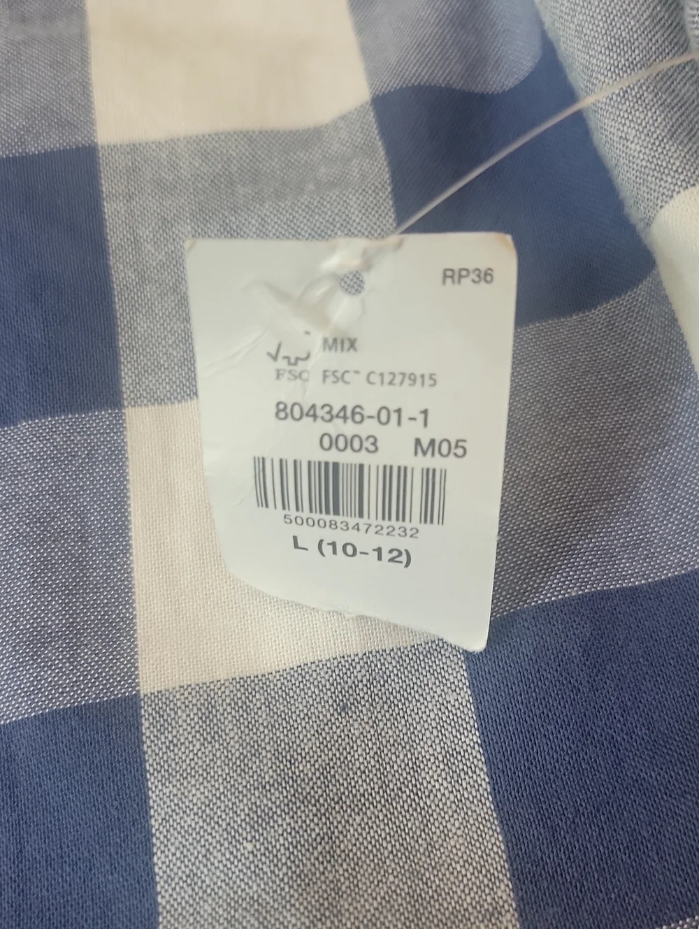 BNWT Old Navy Girls' Large Blue and White Gingham Tiered Dress